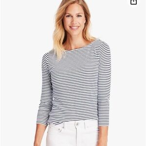 Vineyard Vines Striped Boatneck Simple Tee Size - M